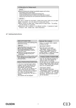 Preview for 13 page of olson OLWM08 Instruction Manual