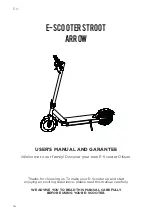 Preview for 16 page of Olsson and Brothers E-SCOOTER User'S Manual And Garantee