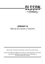 Preview for 3 page of Olsson and Brothers STROOT B8 User Manual And Guarantee