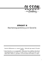 Preview for 39 page of Olsson and Brothers STROOT B8 User Manual And Guarantee