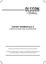 Preview for 9 page of Olsson and Brothers STROOT BONNEVILLE 5 User Manual And Guarantee