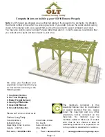 Preview for 14 page of OLT 10ft X 16ft Breeze Pergola Assembly Manual