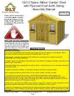 OLT 12x12 Space Maker Garden Shed with Plywood Roof & AK Siding Assembly Manual preview