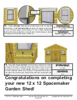 Preview for 40 page of OLT 12x12 Space Maker Garden Shed with Plywood Roof & AK Siding Assembly Manual