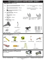 Предварительный просмотр 3 страницы OLT 12x12 SunShed Assembly Manual