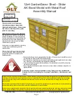 OLT 12x4 SpaceSaver Shed Assembly Manual preview