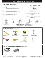 Preview for 3 page of OLT 6x6 Little Cedar Playhouse Assembly Manual