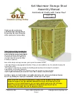 Preview for 1 page of OLT 6x6 Maximizer Storage Shed Assembly Manual