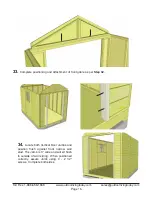 Предварительный просмотр 16 страницы OLT 8x12 SpaceMaker Garden Shed Assembly Manual