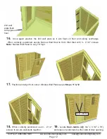 Предварительный просмотр 12 страницы OLT 8x4 SpaceSaver Garden Shed Bevel Model with Plywood... Assembly Manual