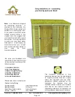 Предварительный просмотр 30 страницы OLT 8x4 SpaceSaver Garden Shed Assembly Manual