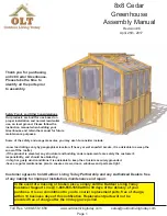 Preview for 1 page of OLT 8x8 Cedar Assembly Manual