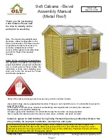 Preview for 1 page of OLT 9x6 Cabana Bevel Assembly Manual