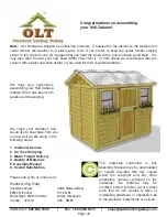 Preview for 40 page of OLT 9x6 Cabana Bevel Assembly Manual