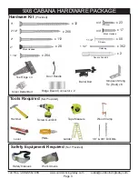 Предварительный просмотр 3 страницы OLT 9x6 Cabana-Bevel Assembly Manual