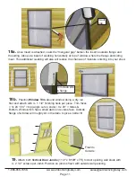 Preview for 11 page of OLT 9x6 Cabana-Bevel Assembly Manual