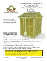 OLT Architectural Knotty with Cedar Roof Assembly Manual preview