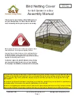 Preview for 1 page of OLT Bird Netting Cover Assembly Manual