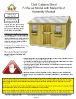 OLT Cabana Shed CB128-FJ-METAL Assembly Manual preview