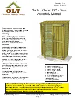 Preview for 1 page of OLT Garden Chalet Assembly Manual