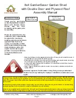OLT GardenSaver GS84D-Plywood Assembly Manual preview