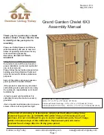 Preview for 1 page of OLT Grand Garden Chalet 6X3 Assembly Manual