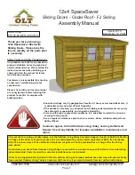 Preview for 1 page of OLT SpaceSaver SS124-SLIDER-CEDAR-FJ Assembly Manual