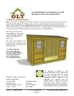 Preview for 37 page of OLT SpaceSaver SS124-SLIDER-CEDAR-FJ Assembly Manual