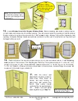 Предварительный просмотр 12 страницы OLT SunShed Garden Shed SSGS1212-AK-METAL Assembly Manual