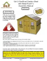 Preview for 1 page of OLT SunShed Garden Shed SSGS1212-FJ-METAL Assembly Manual