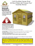 Preview for 1 page of OLT SunShed SSGS1216-AK-Ply Assembly Manual