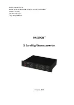 Preview for 1 page of OLYMP Engineering X Band Up/Downconverter Passport Manual