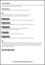 Preview for 2 page of Olympia Tools 86-337 Owner'S Manual & Safety Instructions