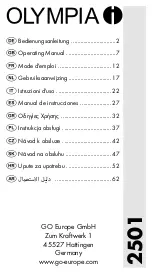 Olympia 2501 Operating Manual preview