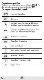 Предварительный просмотр 24 страницы Olympia 2501 Operating Manual