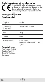 Предварительный просмотр 26 страницы Olympia 2501 Operating Manual