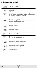 Предварительный просмотр 44 страницы Olympia 2501 Operating Manual