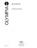 Olympia CM 721 PLUS Operating Instructions Manual preview