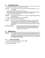 Preview for 7 page of Olympia ECS 415.4 CCD Operating Instructions Manual