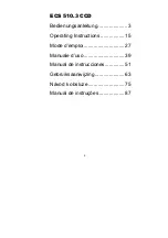 Preview for 2 page of Olympia ECS 510.3 CCD Operating Instructions Manual