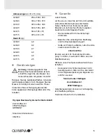 Preview for 5 page of Olympia G 3120 Operating Manual