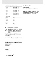 Preview for 9 page of Olympia G 3120 Operating Manual