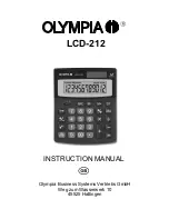 Olympia LCD-212 Instruction Manual preview