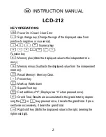 Preview for 2 page of Olympia LCD-212 Instruction Manual