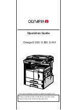 Preview for 1 page of Olympia Omega D 250 Operation Manual