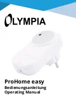 Preview for 1 page of Olympia ProHome easy Operating Manual