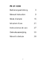 Preview for 2 page of Olympia PS 21 CCD Manual Instruction