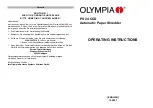 Preview for 5 page of Olympia PS 24 CCD Operating Instructions Manual