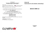 Preview for 8 page of Olympia PS 40 CC Manual Instruction