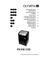 Предварительный просмотр 1 страницы Olympia PS 950 CCD Operating Instructions Manual